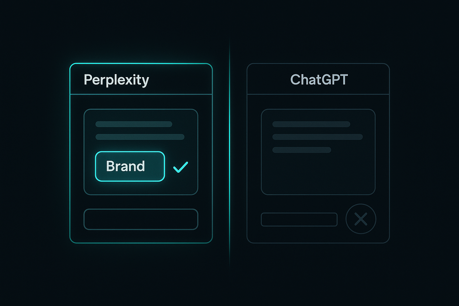 The same brand cited by Perplexity but absent from ChatGPT for an identical query
